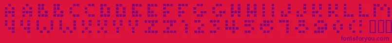 Tamagotchi Font – Purple Fonts on Red Background