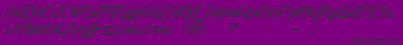 Fonte FMiringCampotype – fontes pretas em um fundo violeta