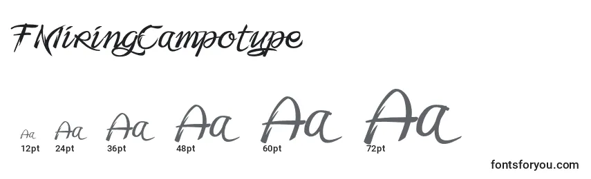 FMiringCampotype Font Sizes