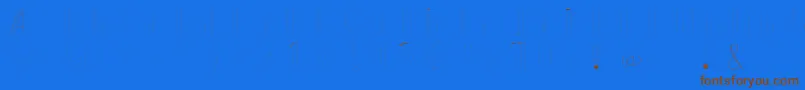 Backline Font – Brown Fonts on Blue Background