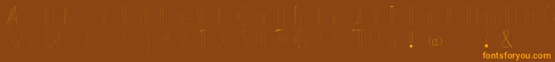 Backline Font – Orange Fonts on Brown Background