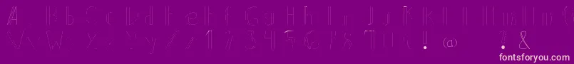 Backline-Schriftart – Rosa Schriften auf violettem Hintergrund