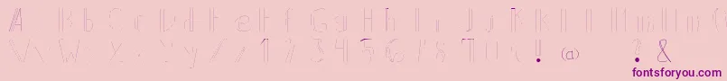 Backline-Schriftart – Violette Schriften auf rosa Hintergrund