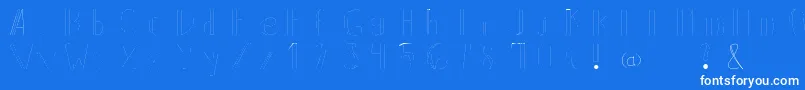 Backline Font – White Fonts on Blue Background