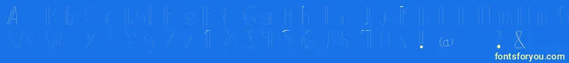 Backline Font – Yellow Fonts on Blue Background