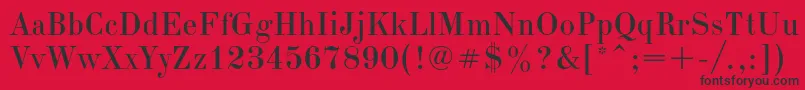 Elizabethc Font – Black Fonts on Red Background