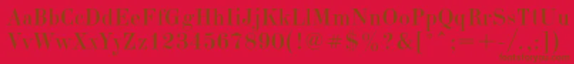 Police Elizabethc – polices brunes sur fond rouge