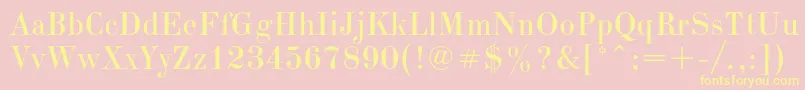Elizabethc Font – Yellow Fonts on Pink Background