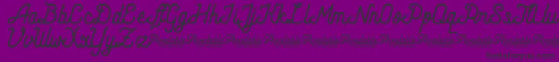 AndaraScriptDemo Font – Black Fonts on Purple Background