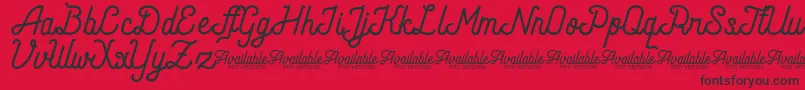 fuente AndaraScriptDemo – Fuentes Negras Sobre Fondo Rojo