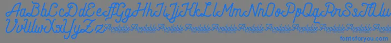 AndaraScriptDemo Font – Blue Fonts on Gray Background