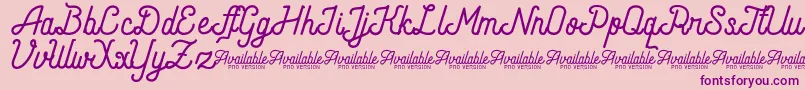 AndaraScriptDemo Font – Purple Fonts on Pink Background