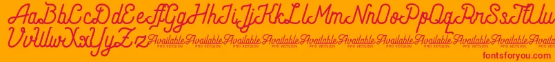 Police AndaraScriptDemo – polices rouges sur fond orange
