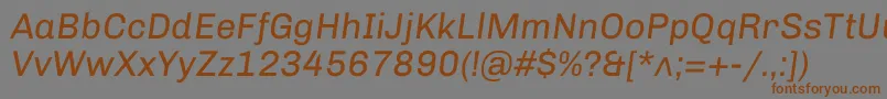 ChivoItalic Font – Brown Fonts on Gray Background