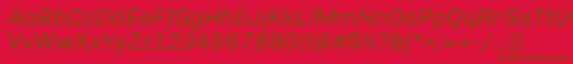 ChivoItalic Font – Brown Fonts on Red Background