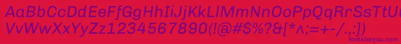 ChivoItalic Font – Purple Fonts on Red Background