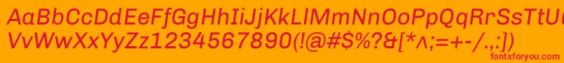 ChivoItalic Font – Red Fonts on Orange Background