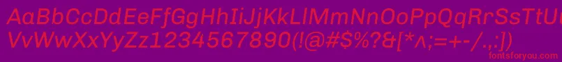 ChivoItalic Font – Red Fonts on Purple Background