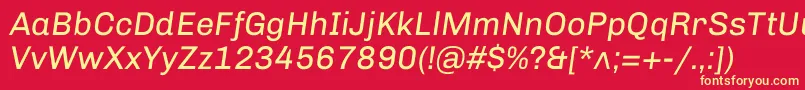 ChivoItalic Font – Yellow Fonts on Red Background