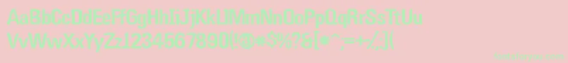 Nugothic Font – Green Fonts on Pink Background