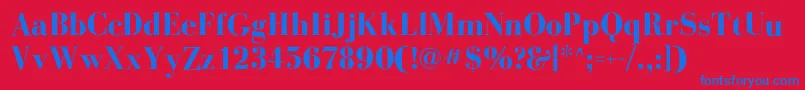BodoniflfBold Font – Blue Fonts on Red Background