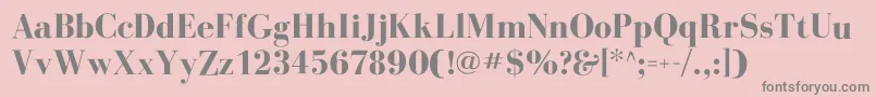 BodoniflfBold Font – Gray Fonts on Pink Background
