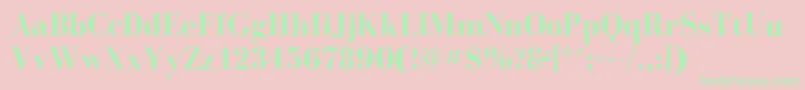 BodoniflfBold Font – Green Fonts on Pink Background