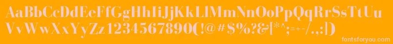 BodoniflfBold Font – Pink Fonts on Orange Background