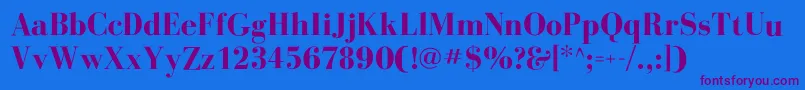 BodoniflfBold Font – Purple Fonts on Blue Background