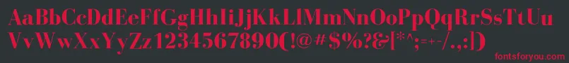 BodoniflfBold Font – Red Fonts on Black Background