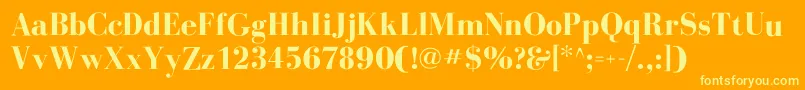 BodoniflfBold Font – Yellow Fonts on Orange Background