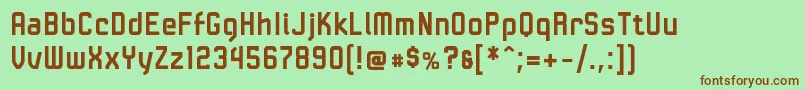 LinotypeKaliberBold Font – Brown Fonts on Green Background