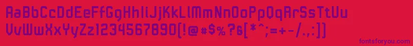 LinotypeKaliberBold Font – Purple Fonts on Red Background