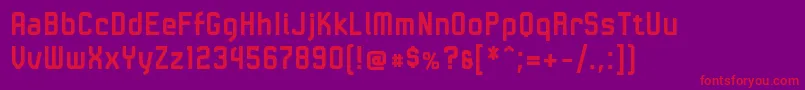 LinotypeKaliberBold Font – Red Fonts on Purple Background