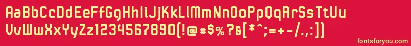 LinotypeKaliberBold Font – Yellow Fonts on Red Background