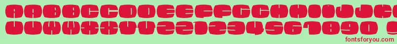 Elefontissimo Font – Red Fonts on Green Background