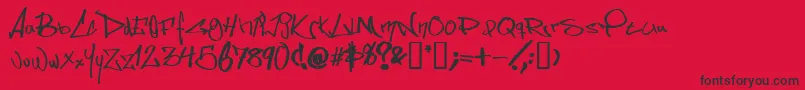 SomesStyleStraightOutOfSweden Font – Black Fonts on Red Background