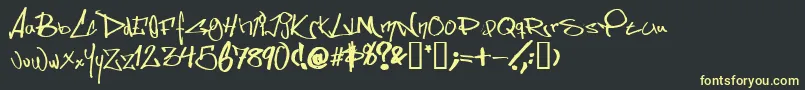 SomesStyleStraightOutOfSweden Font – Yellow Fonts on Black Background