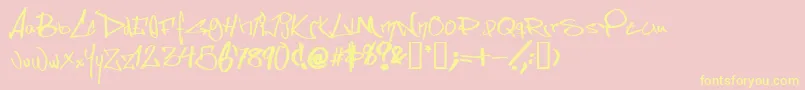 SomesStyleStraightOutOfSweden Font – Yellow Fonts on Pink Background