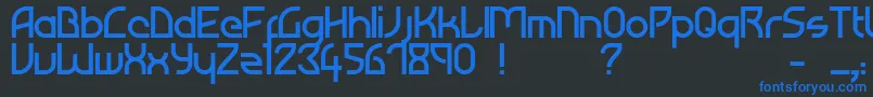 Atiba-fontti – siniset fontit mustalla taustalla
