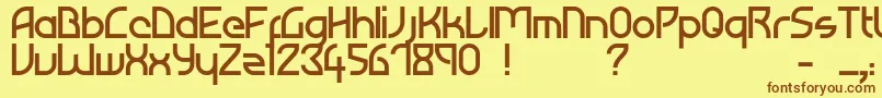 Atiba Font – Brown Fonts on Yellow Background