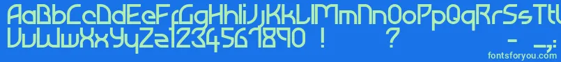 Atiba Font – Green Fonts on Blue Background