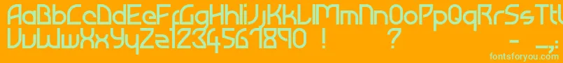 Atiba Font – Green Fonts on Orange Background