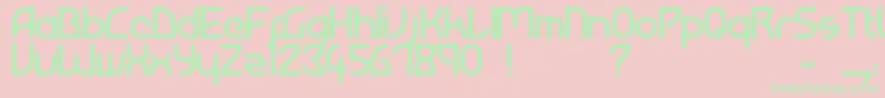 Atiba Font – Green Fonts on Pink Background