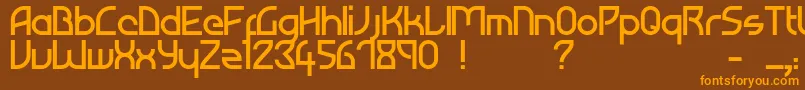 Atiba Font – Orange Fonts on Brown Background