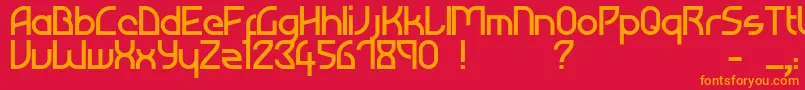 Atiba Font – Orange Fonts on Red Background
