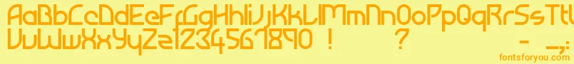 Atiba Font – Orange Fonts on Yellow Background