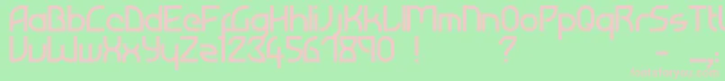 フォントAtiba – 緑の背景にピンクのフォント