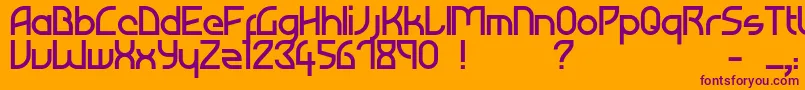 Atiba Font – Purple Fonts on Orange Background