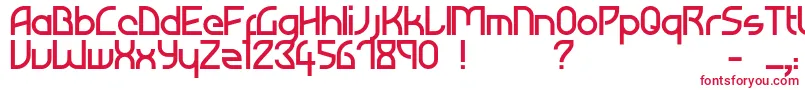 フォントAtiba – 白い背景に赤い文字